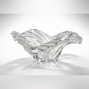 MIKASA Belle Epoque Swirl Wave 12" Crystal Bowl  Glass Brilliant